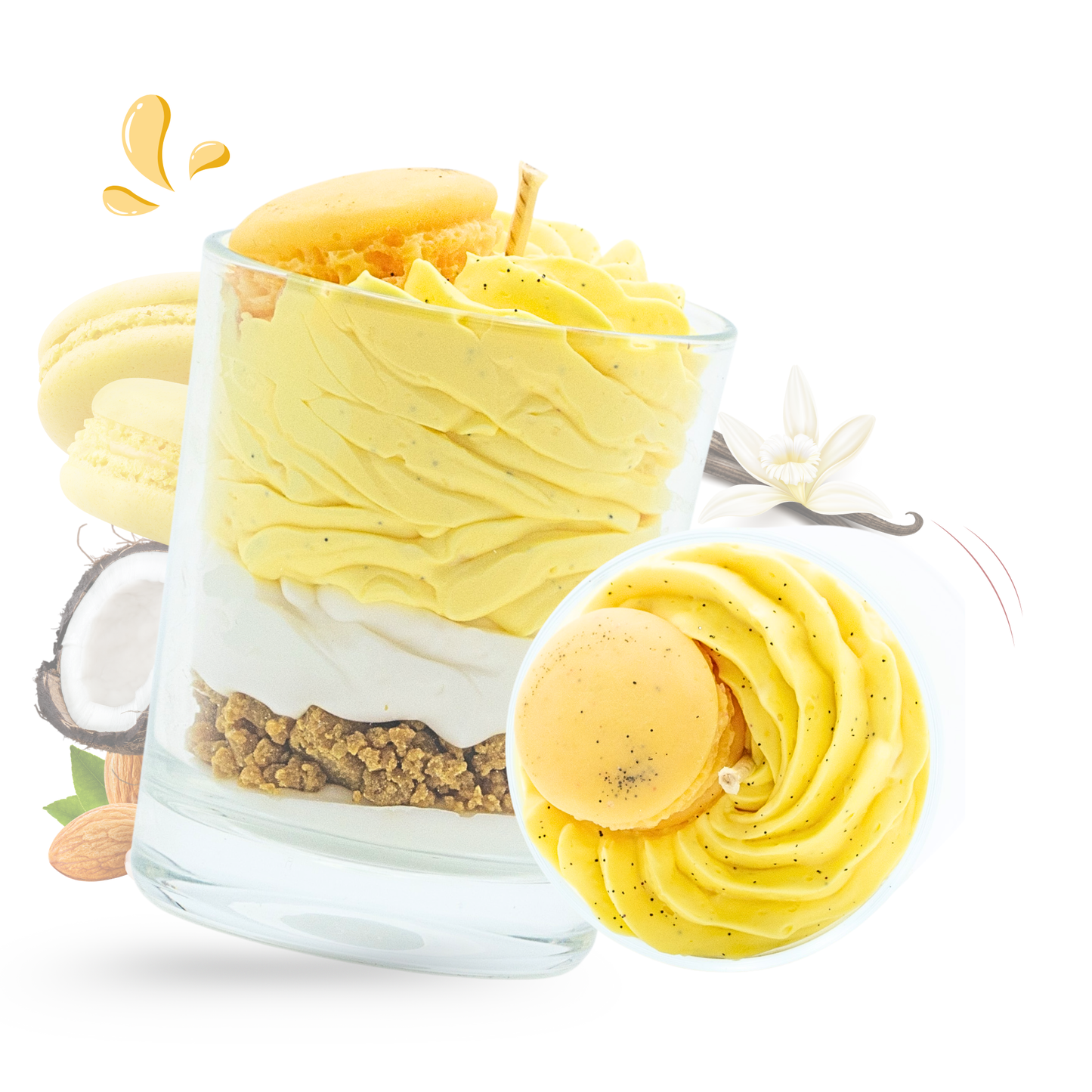 Geurkaars Macaron vanille