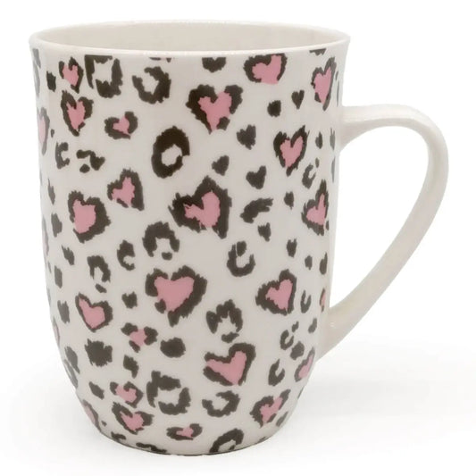 Beker met handvat „Leo” roze-antraciet