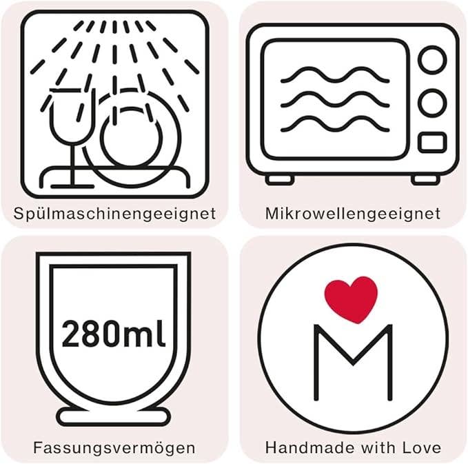 Steengoedbeker met zand „Heart”