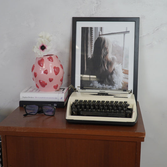 Vase -Flower Vase Hearts - Pink/ Red - 16x16x17,5cm