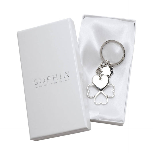 Sophia Klassieke 4-Delige Klavertje Vier Sleutelhanger