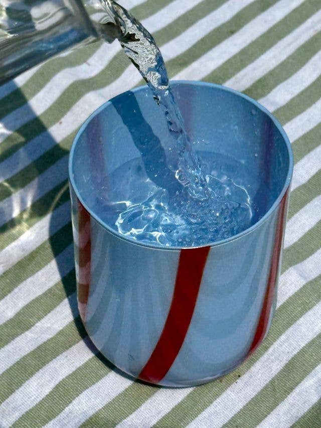 Atina glaswerk - blauw en rood