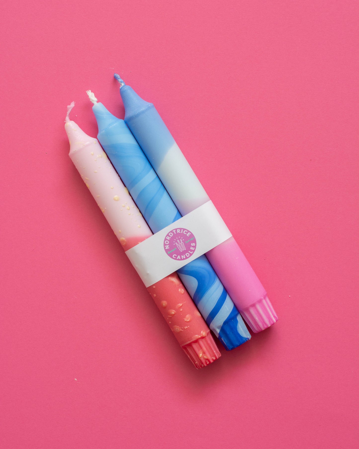 3-pack Taper Candles Summer Blue