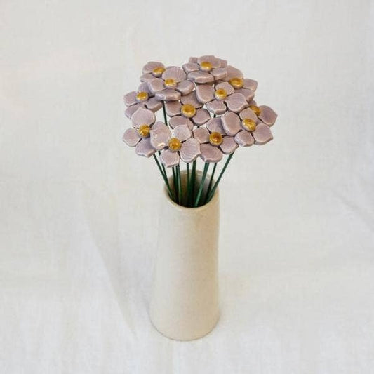 Hydrangea diameter ca. 3 cm | steel 20 cm: Rood