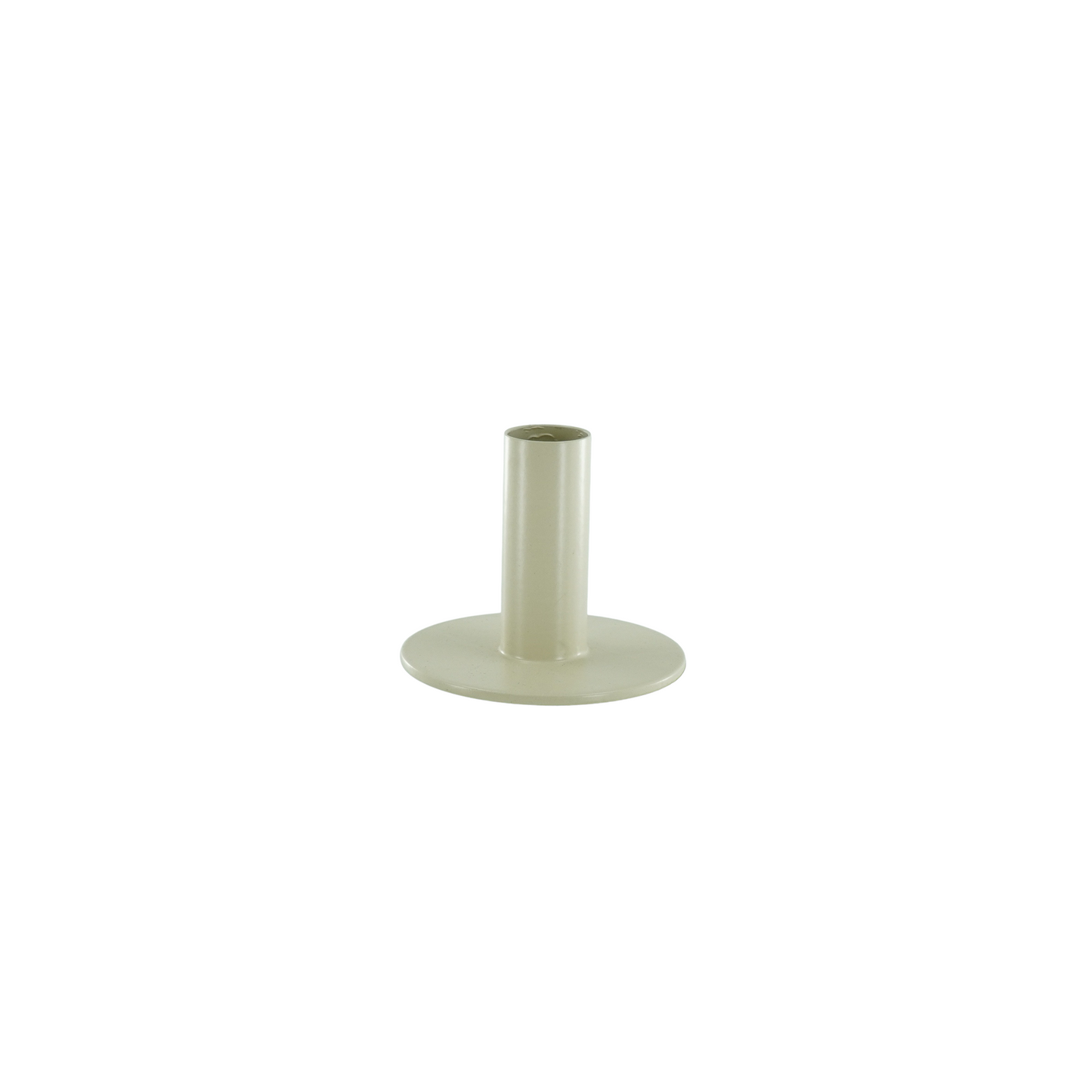 Candleholder - Basic - Metal - Beige - 8x8x6,5cm