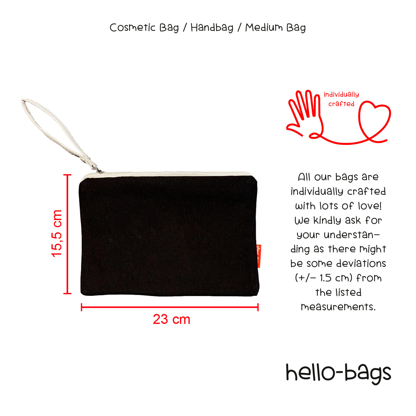 Handbags  "Love matters" Zwart