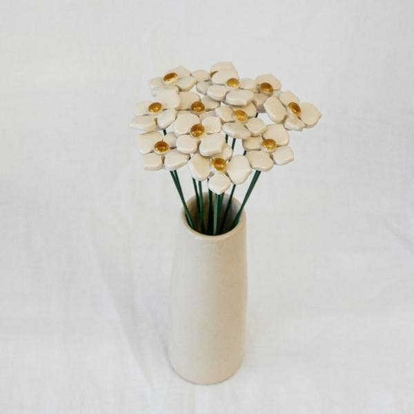 Hydrangea diameter ca. 3 cm | steel 20 cm: Lichtblauw