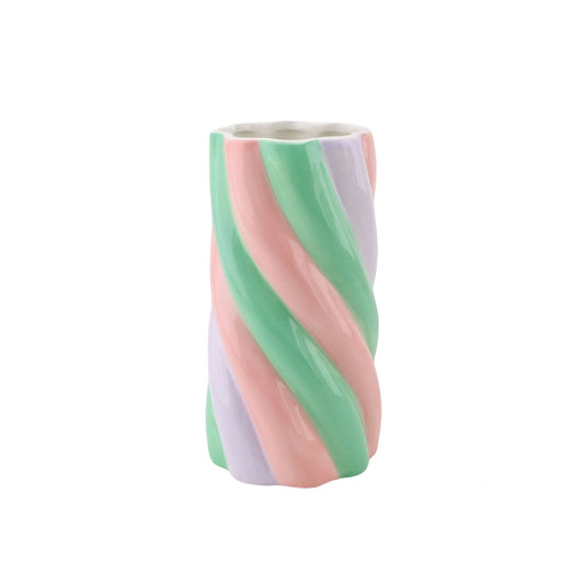 Vase - Marshmellow - Pink/Mint/Lilac - 10,5x10,5x20cm