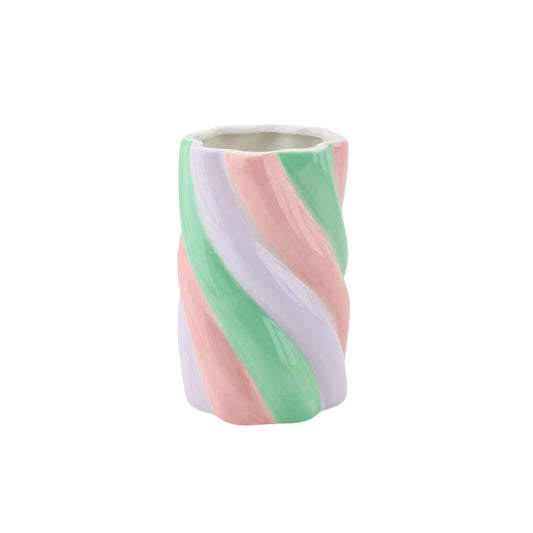 Vase - Marshmellow - Pink/Mint/Lilac - 10x10x15cm