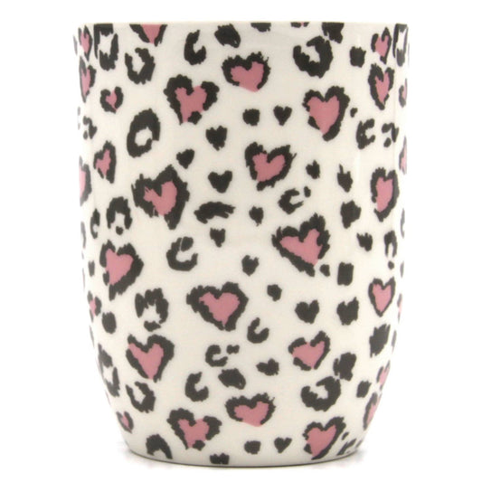 Beker met handvat „Leo” roze-antraciet