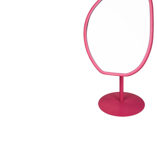Make up Mirror- Round - Pink - 16,5x12x31,5cm