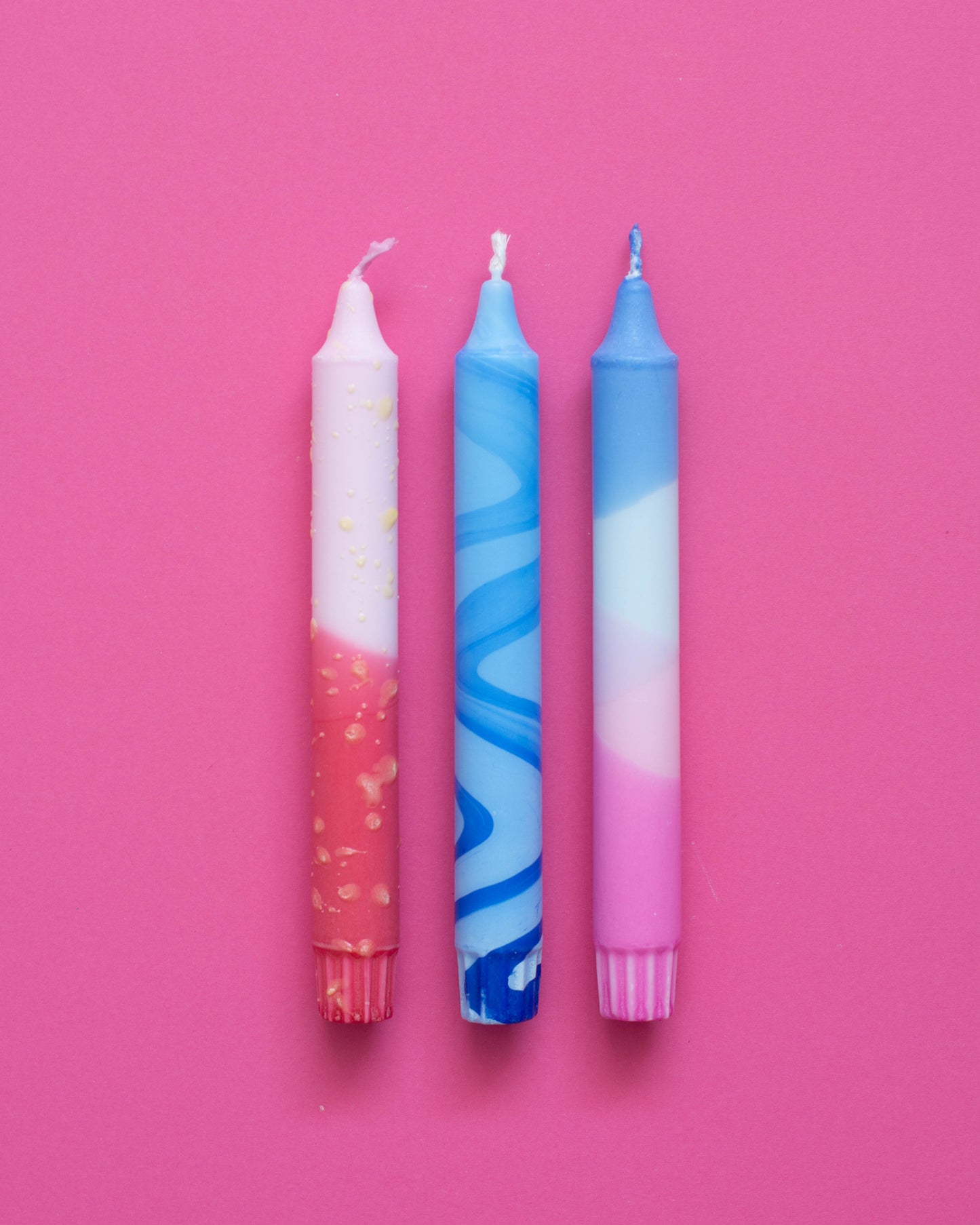 3-pack Taper Candles Summer Blue