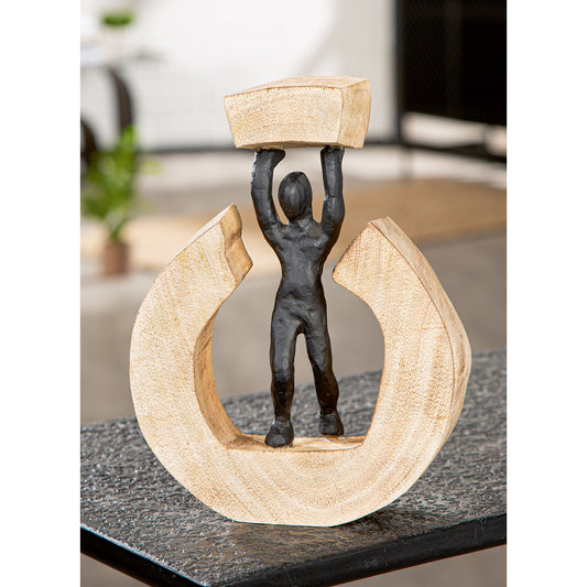 Man sterk, rond H. 22,5 cm