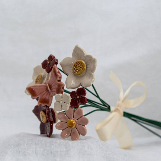 Voor mama, boeket: Roze / Vastgebonden & met strik