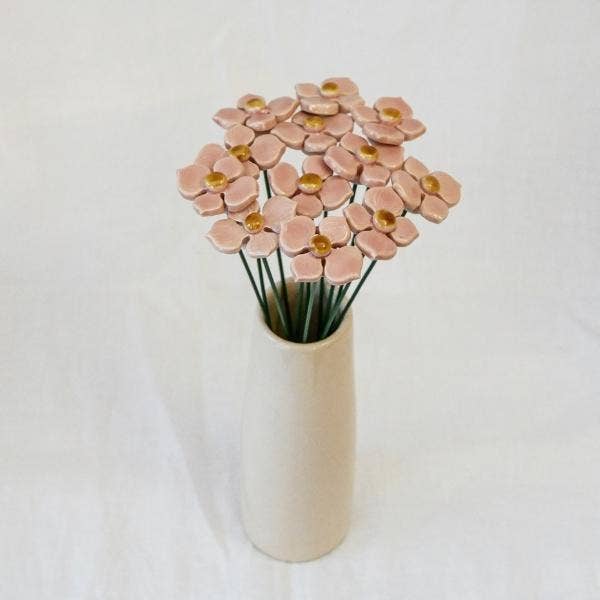 Hydrangea diameter ca. 3 cm | steel 20 cm: Lichtblauw