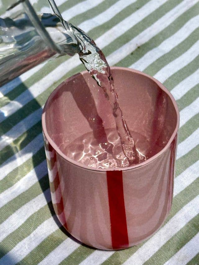 Atina glaswerk - roze en rood