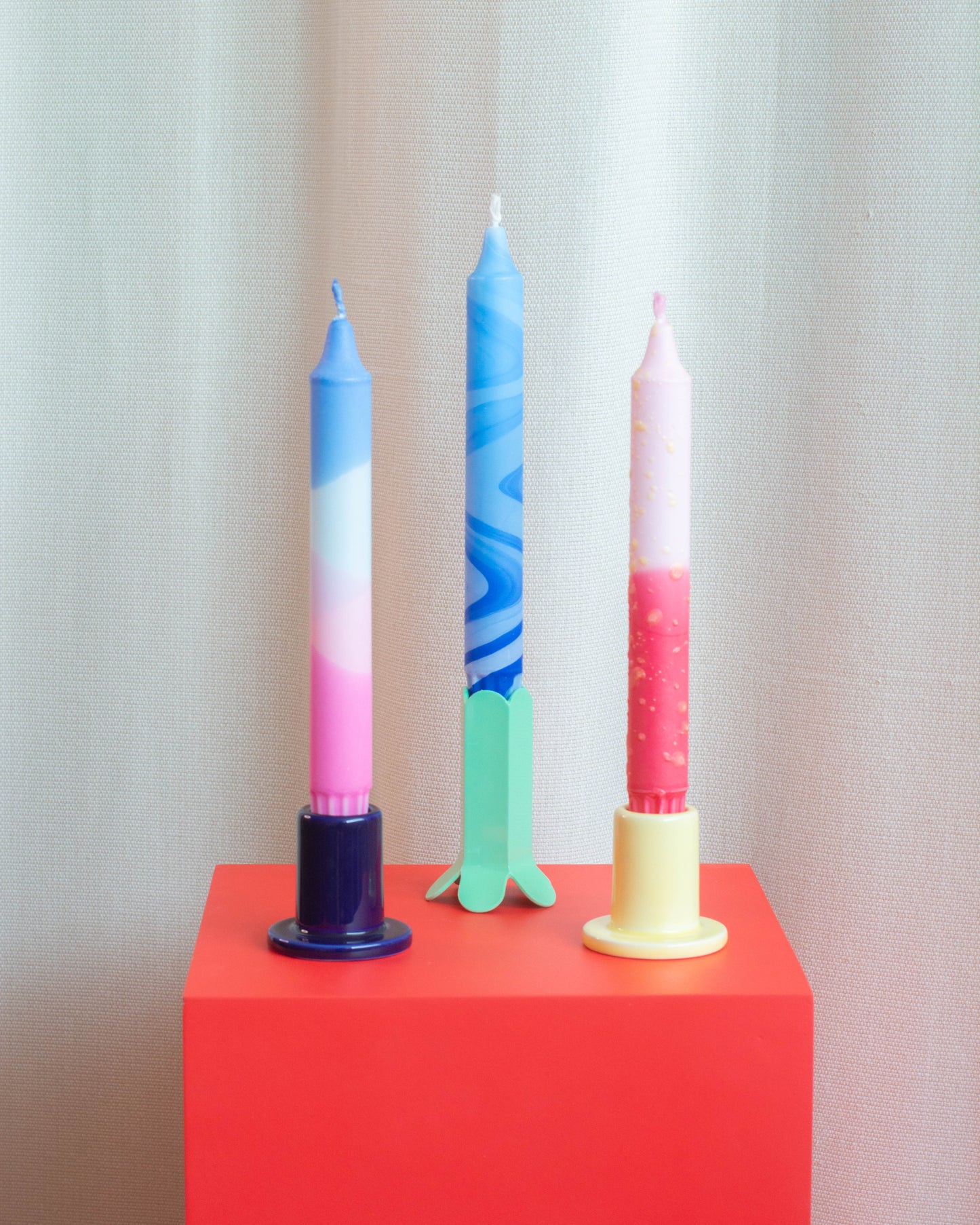 3-pack Taper Candles Summer Blue