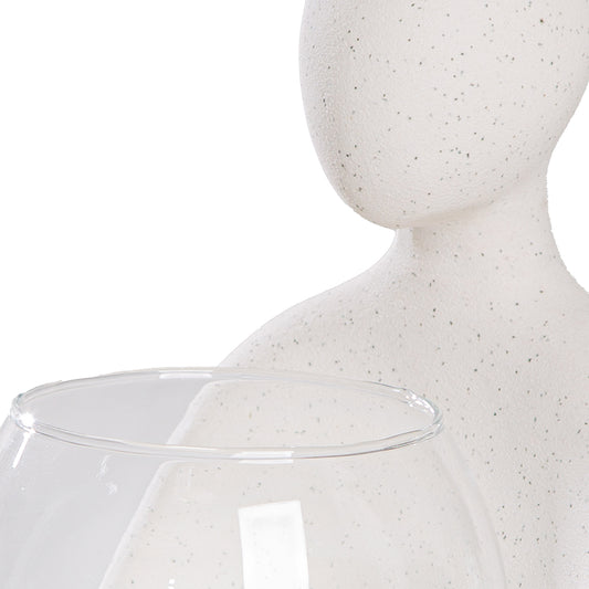 Windlicht People wit H. 19,5 cm