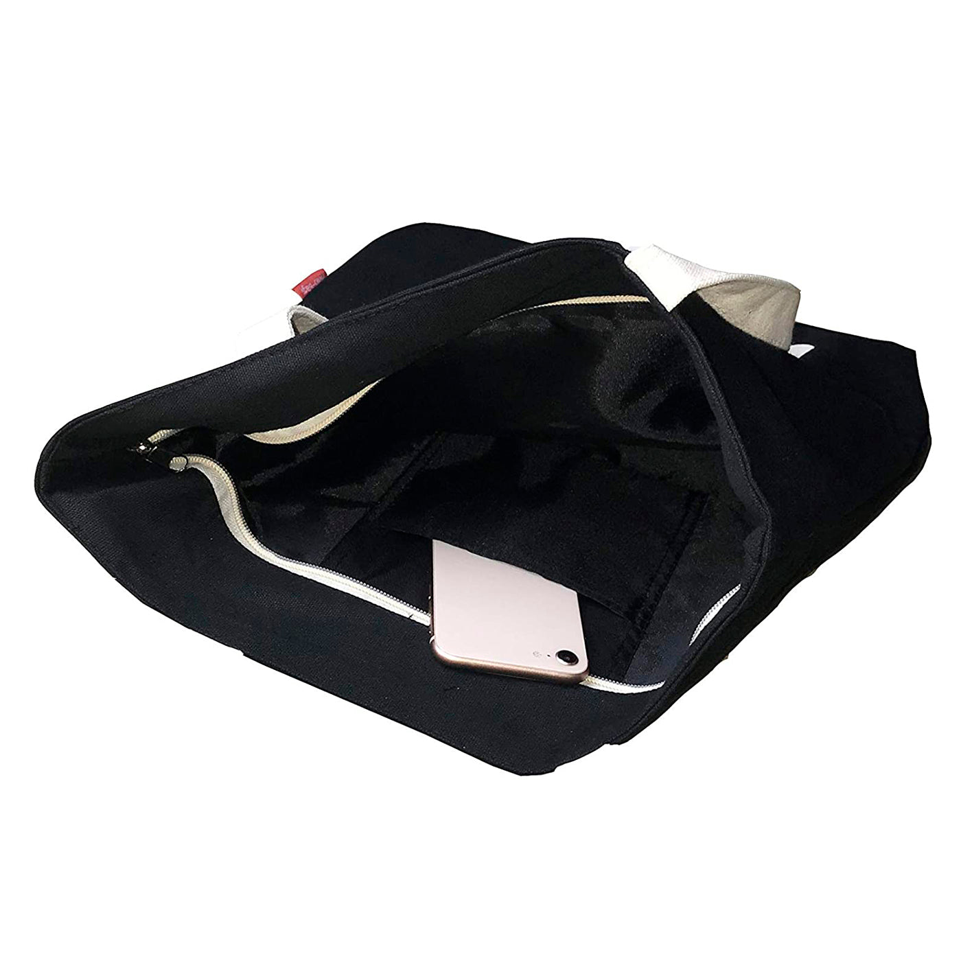 Totebags "100% Real. Not Perfect" Zwart