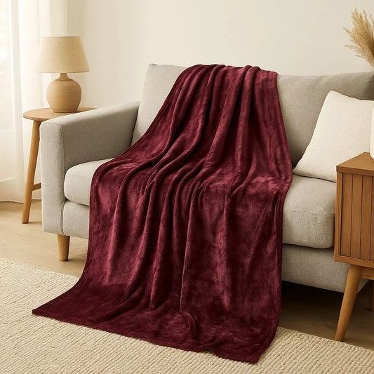 Plaid Bordeaux 160x210