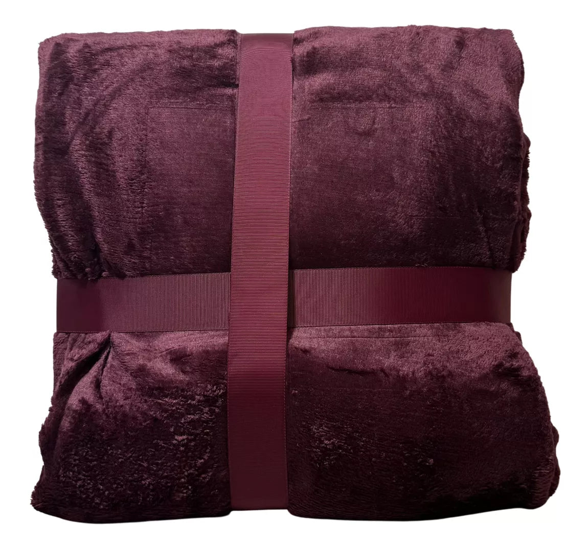 Plaid Bordeaux 160x210