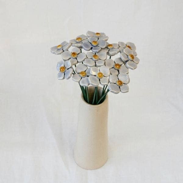 Hydrangea diameter ca. 3 cm | steel 20 cm: Rood