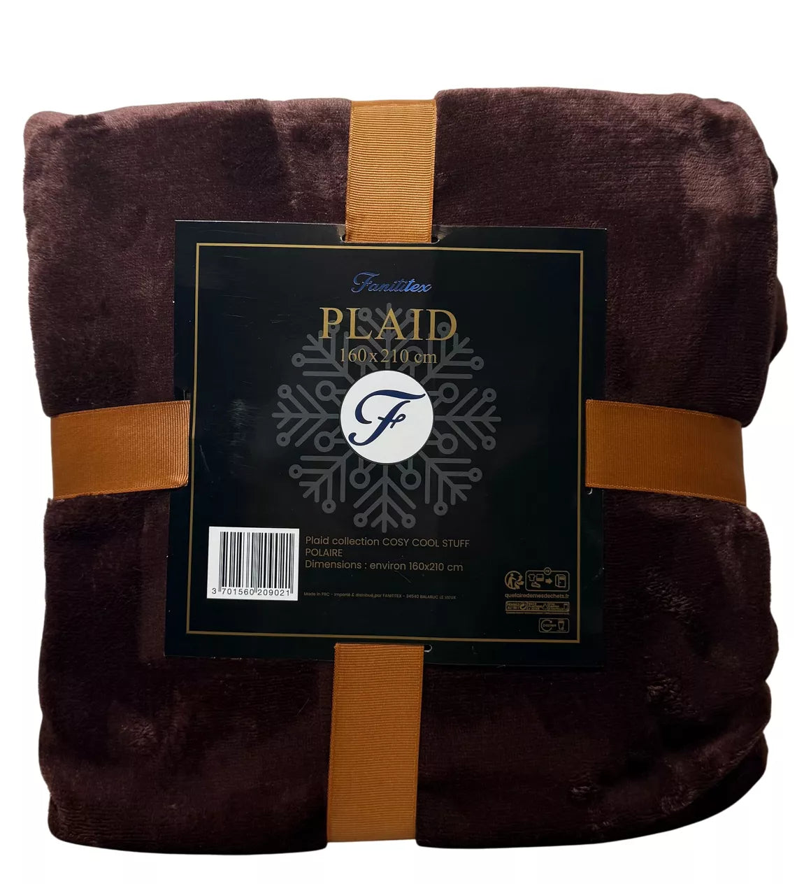 Plaid Chocolade 160x210