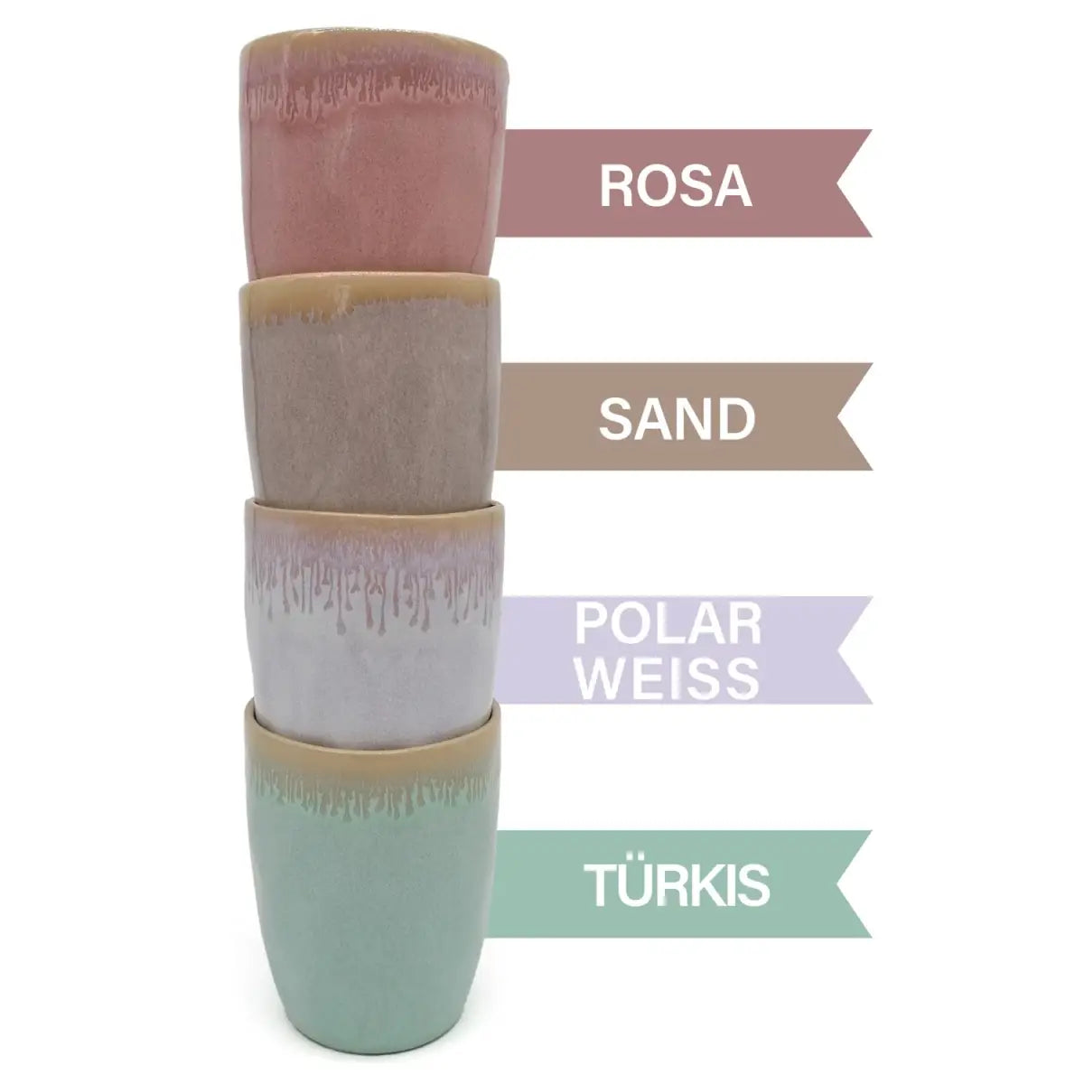 Steengoed beker turkoois