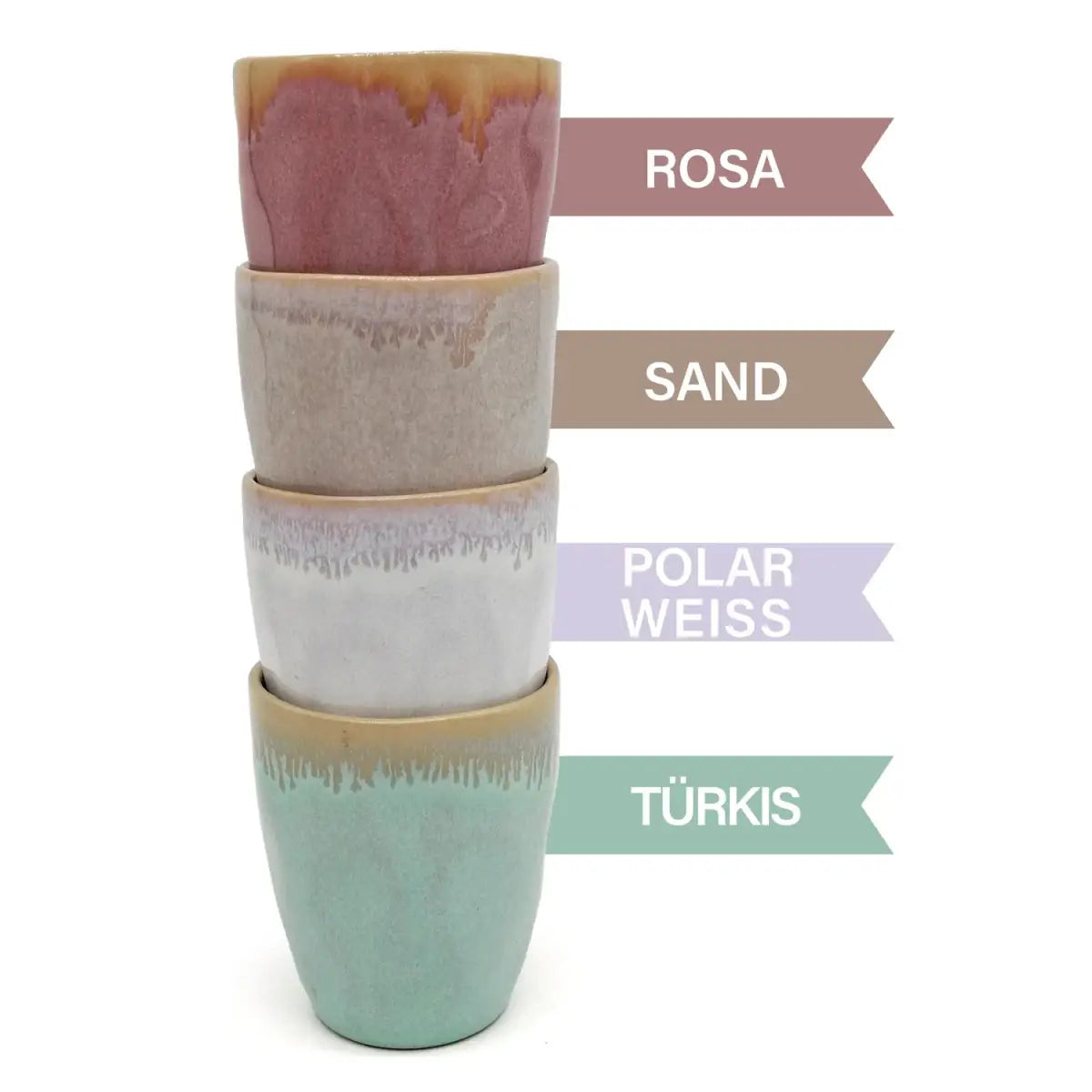 Stoneware espressokop roze