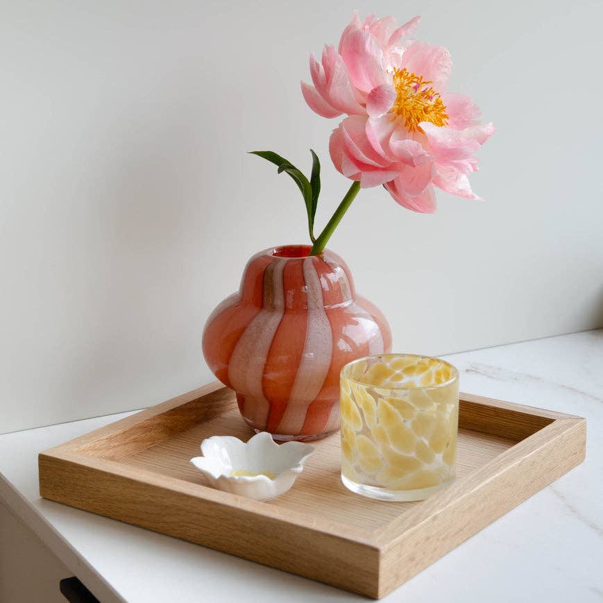 Waxinelichthouder Stef geel